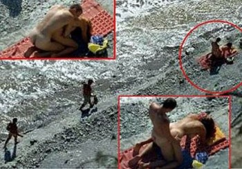 Coppia sorpresa a fare sesso in spiaggia davanti ai bagnanti